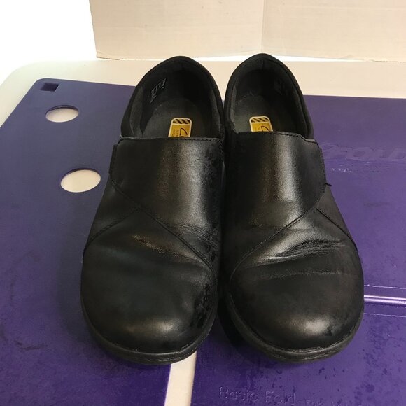 CLARKS WOMENS LEATHER SLIDE ON SHOES SIZE 8 - Picture 1 of 9